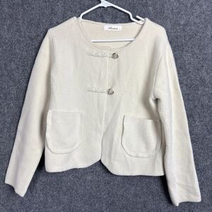 Alicedudu Jacket Womens Size S Cream Blazer Old Money Preppy Feminine